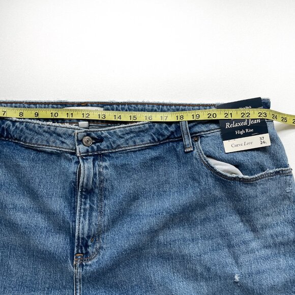 Abercrombie Curve Love 90s Relaxed Jean High Rise Medium Plus Size 37 24 NEW NWT - Picture 8 of 12